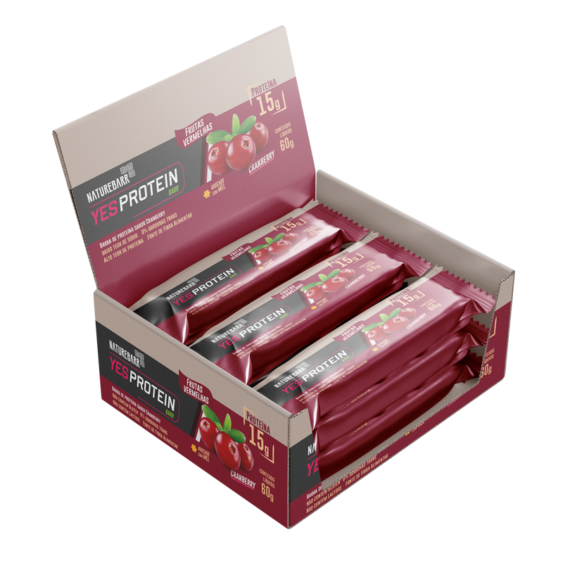 Caixa com 12 Unidades Yes Protein Frutas Vermelhas