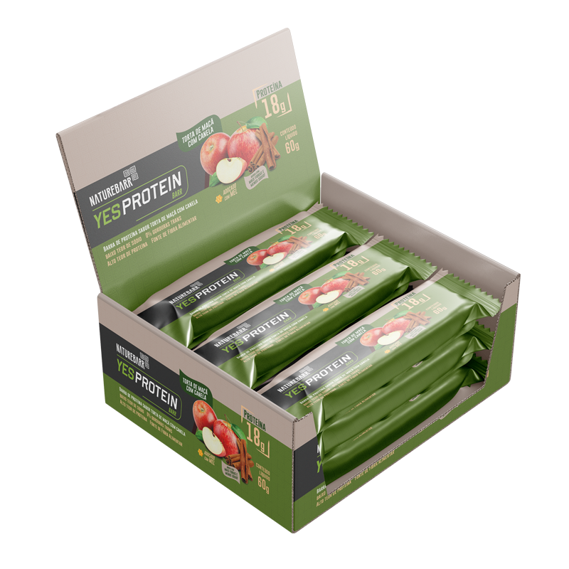 Caixa com 12 Unidades Torta de Maçã Yes Protein